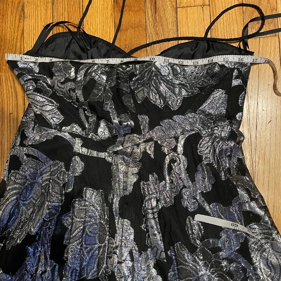 Floral Shiny Metallic Vintage y2k Whimsgoth Coquette Coastal Formal Prom Evening - Picture 9 of 10